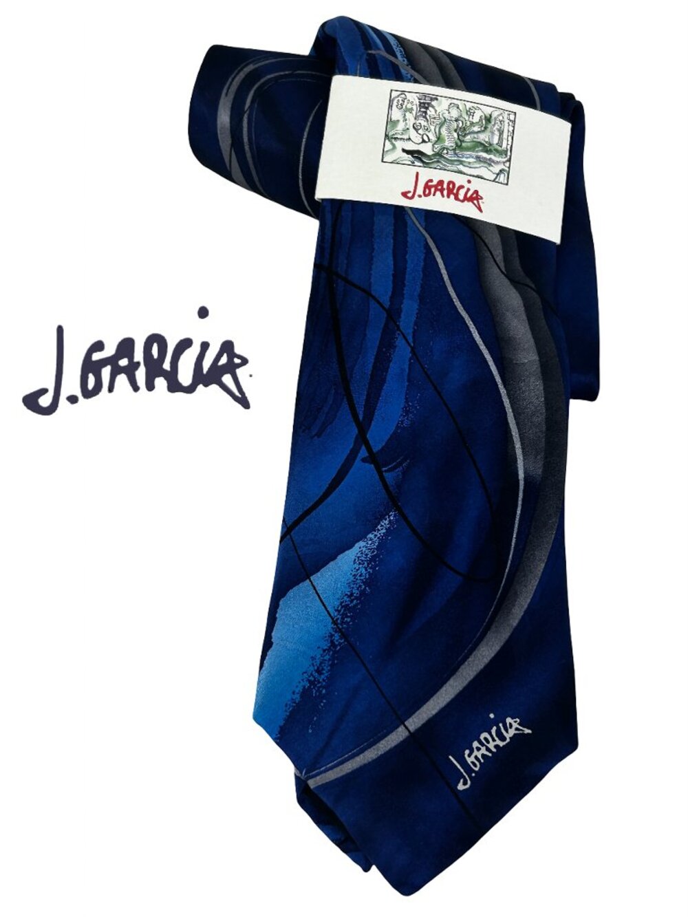J. Garcia 100% Silk Necktie Ltd Ed Watercolor Collection Courtyard Performance 9